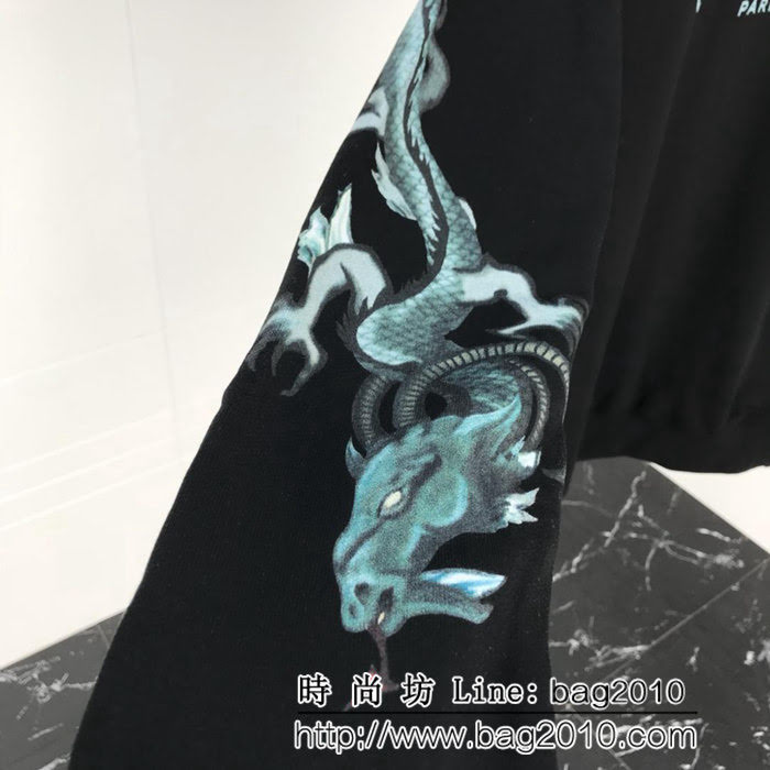 GVC紀梵希 18FW官網同步 魔蠍龍紋印花 純棉男款衛衣 ydi1625